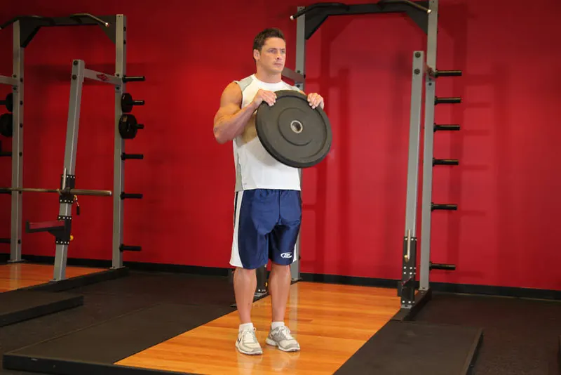 Reverse Plate Curls: end position