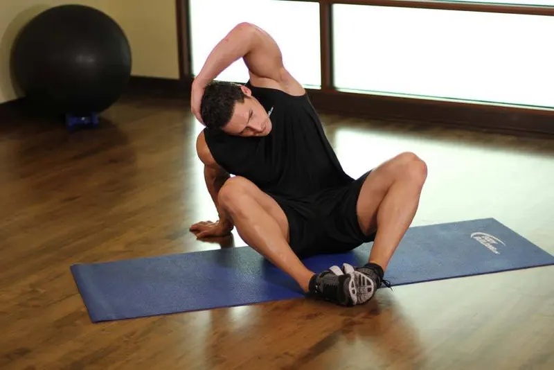 Seated Overhead Stretch: starting position