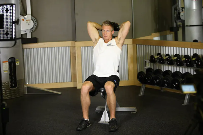 Seated Triceps Press: starting position