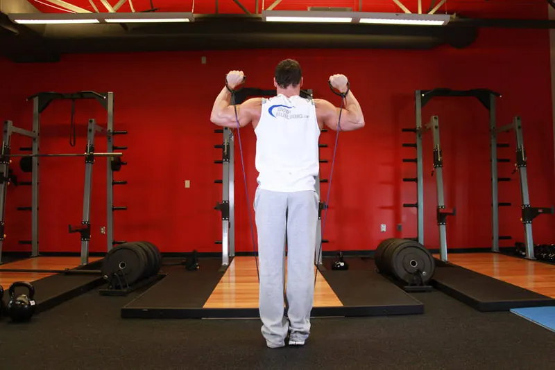 Shoulder Press - With Bands: starting position