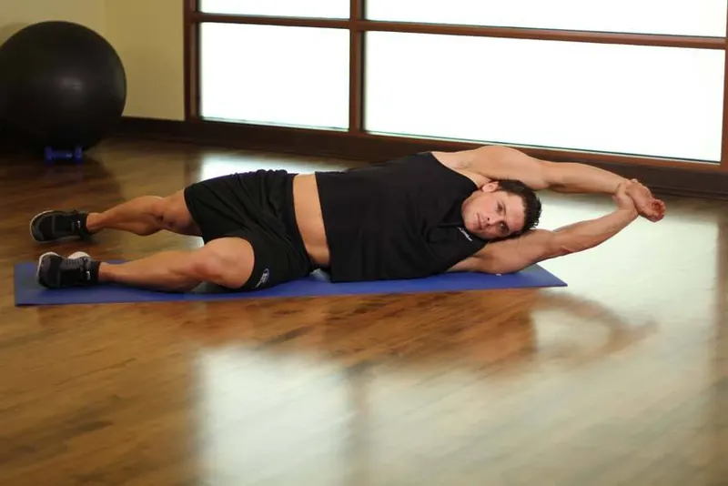 Side-Lying Floor Stretch: end position