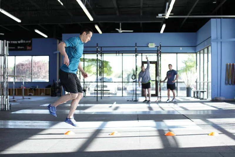 Single-Leg Hop Progression: end position