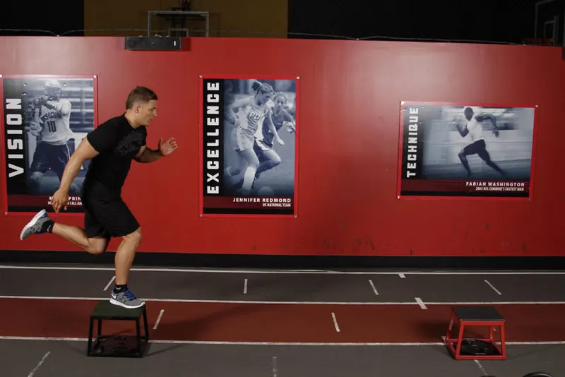 Single-Leg Stride Jump: starting position