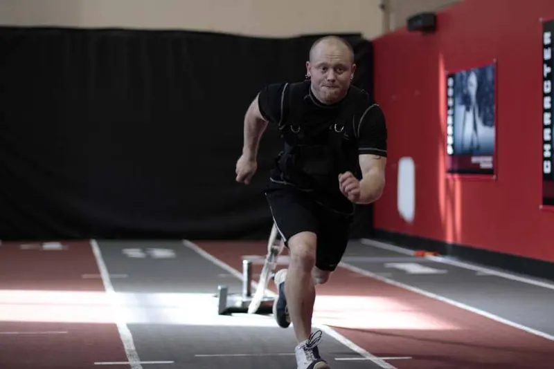 Sled Drag - Harness: end position