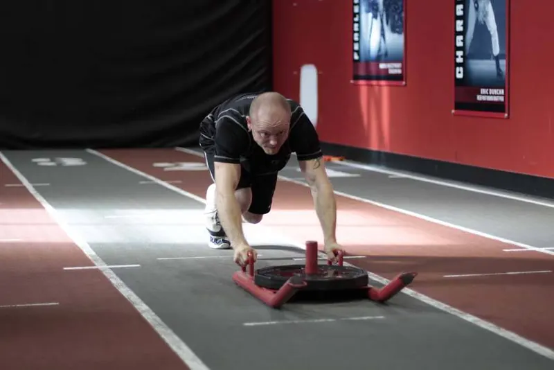 Sled Push: starting position