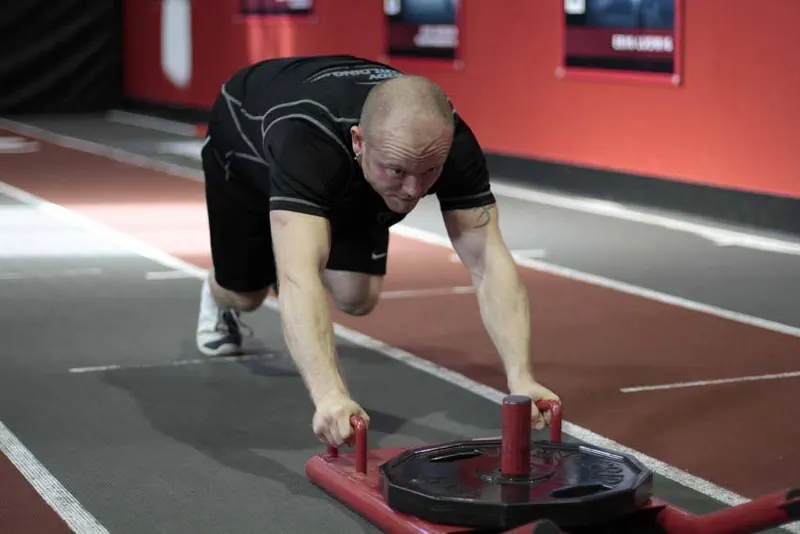 Sled Push: end position