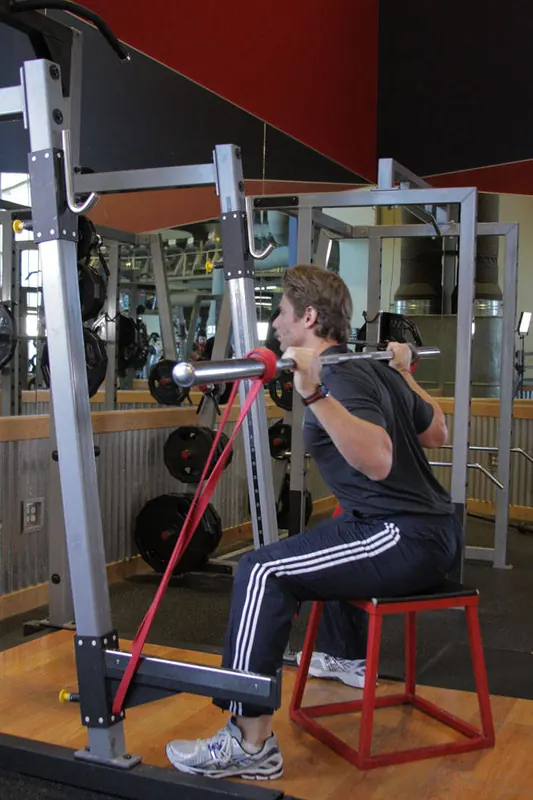 Speed Box Squat: end position