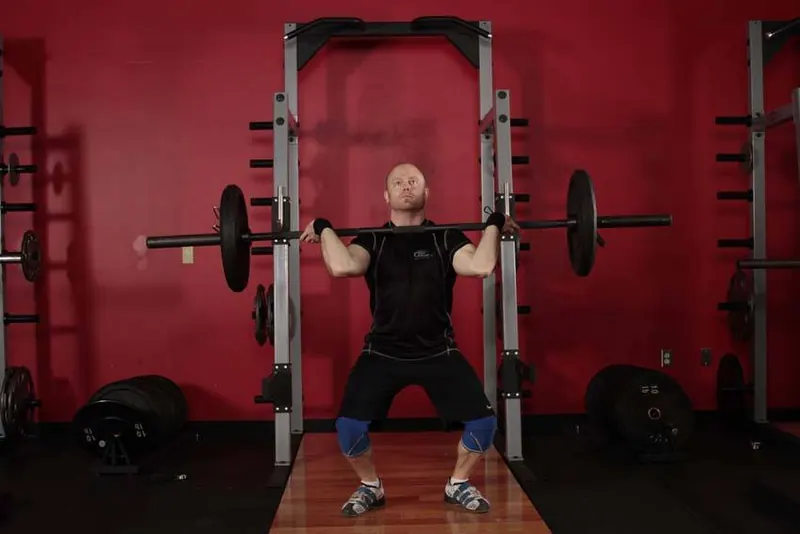 Squat Jerk: end position