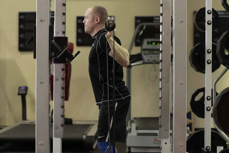 Squat with Bands: starting position