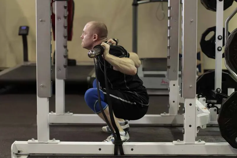 Squat with Bands: end position