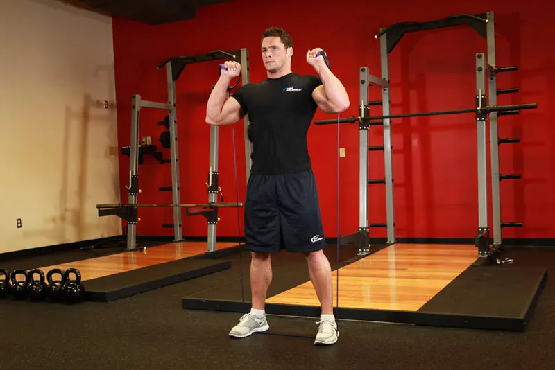 Squats - With Bands: starting position