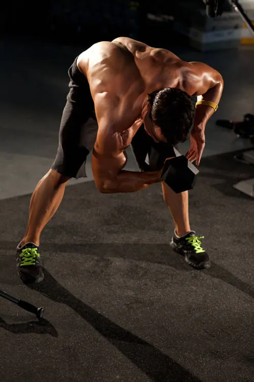 Standing Concentration Curl: end position