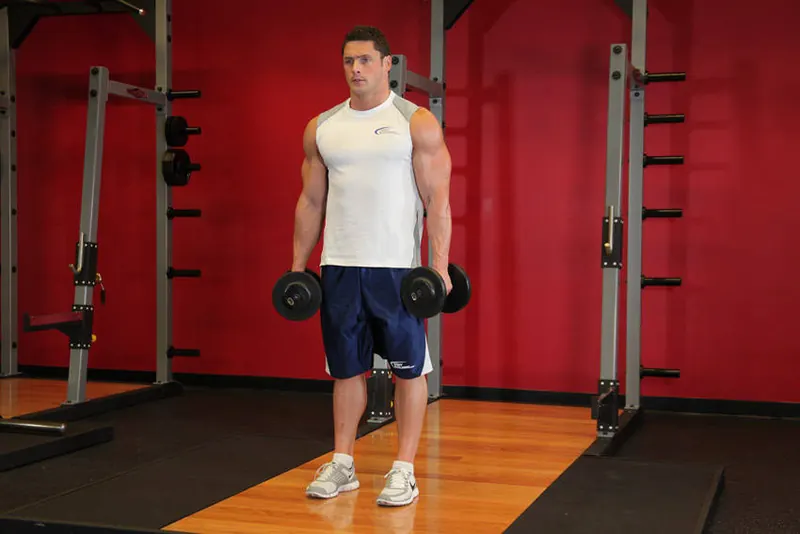Standing Inner-Biceps Curl: starting position