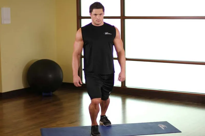 Standing Soleus And Achilles Stretch: end position