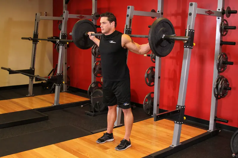 Stiff Leg Barbell Good Morning: starting position