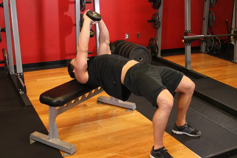 Straight-Arm Dumbbell Pullover: starting position