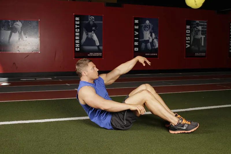 Supine One-Arm Overhead Throw: end position