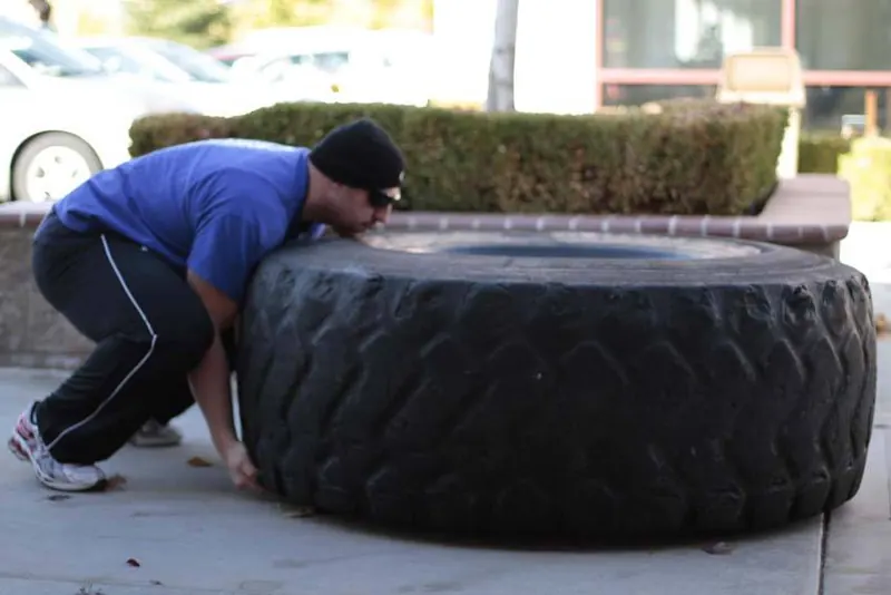 Tire Flip: starting position