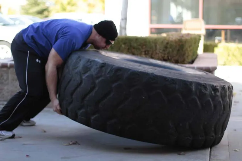 Tire Flip: end position