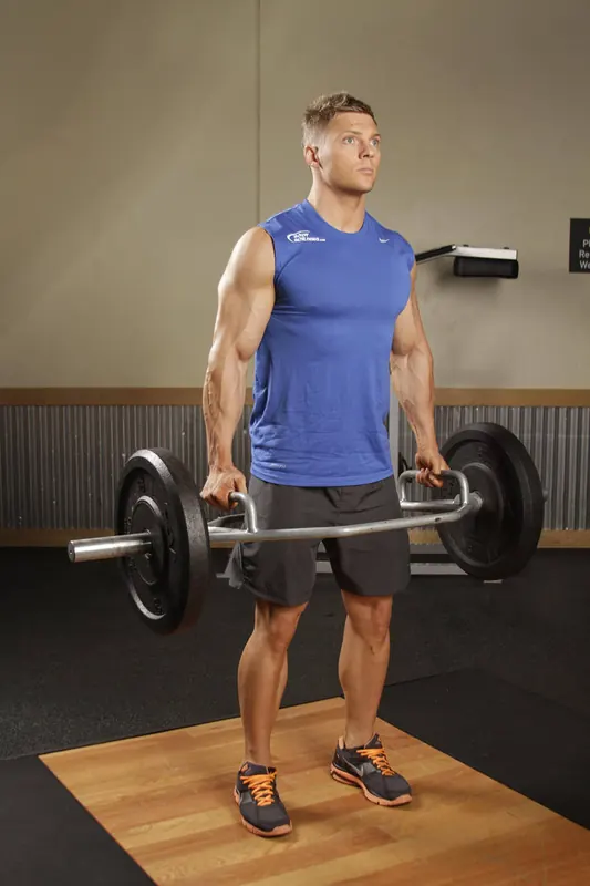Trap Bar Deadlift: end position