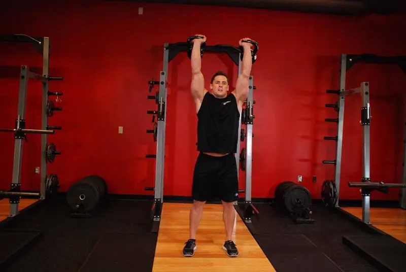 Two-Arm Kettlebell Jerk: end position