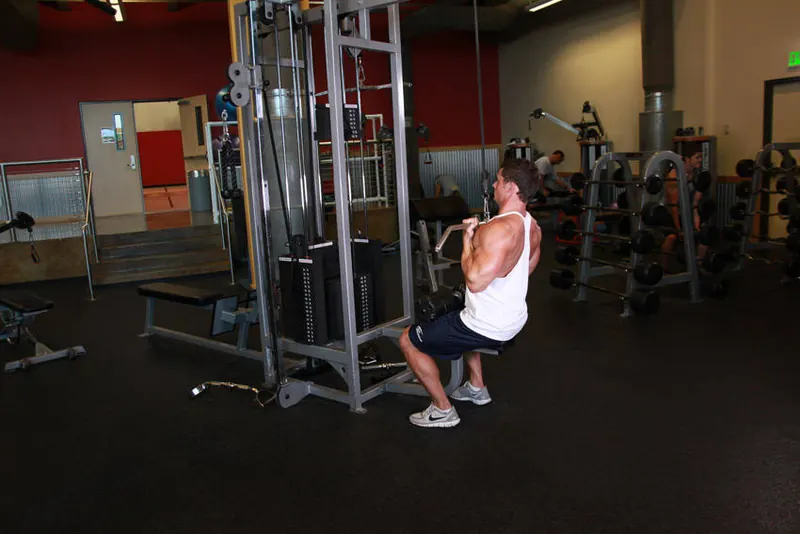 Underhand Cable Pulldowns: end position