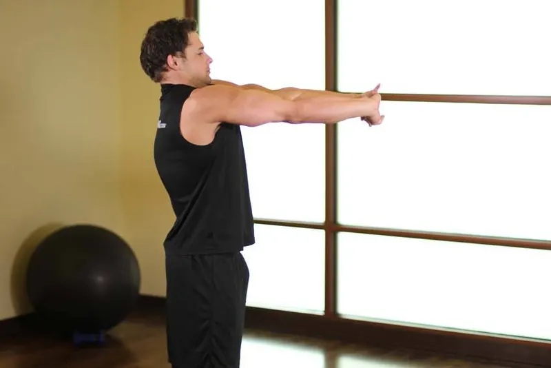 Upper Back Stretch: end position