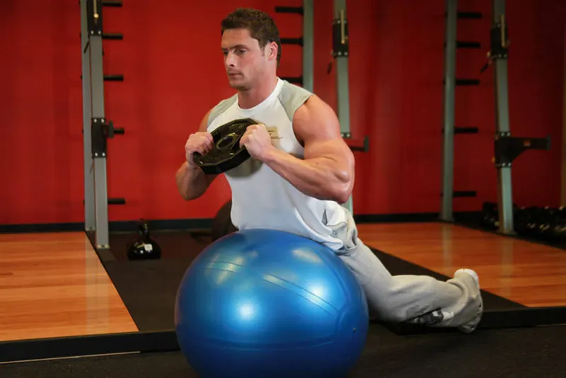 Weighted Ball Hyperextension: end position