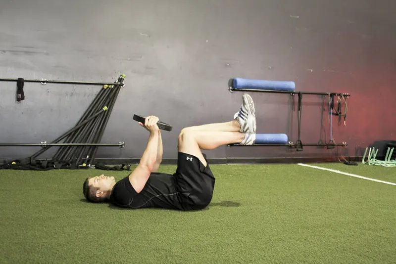 Weighted Crunches: starting position
