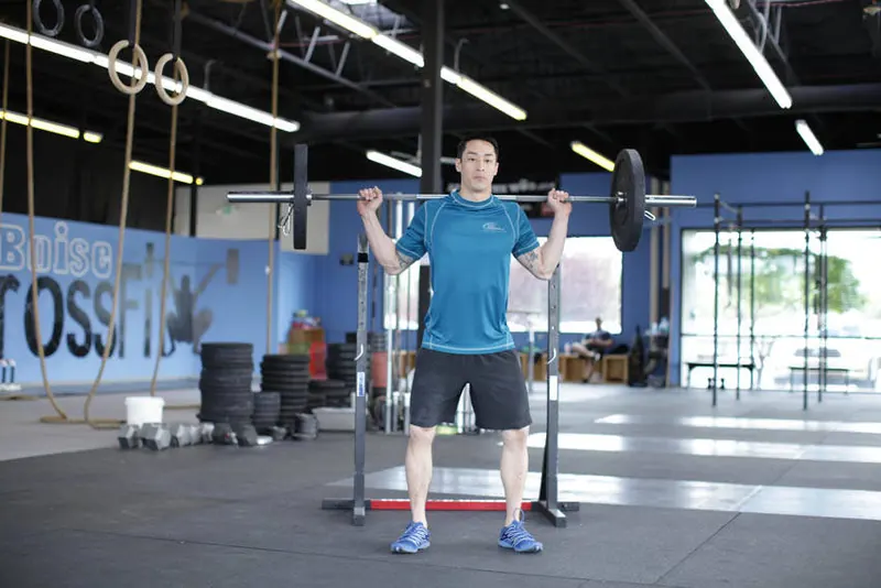 Weighted Jump Squat: starting position