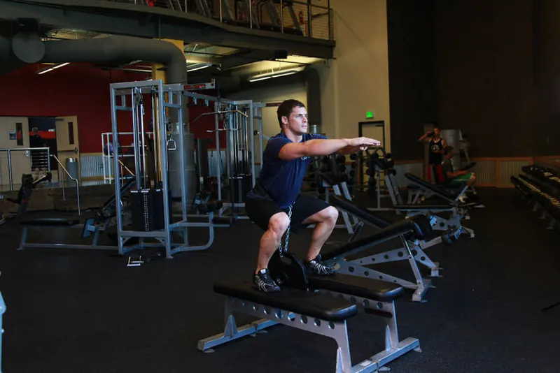 Weighted Squat: end position