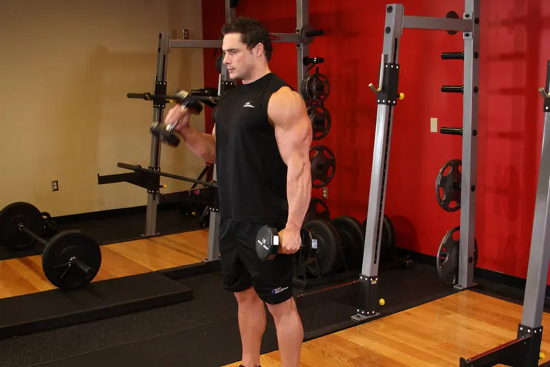 Hammer Curl: starting position