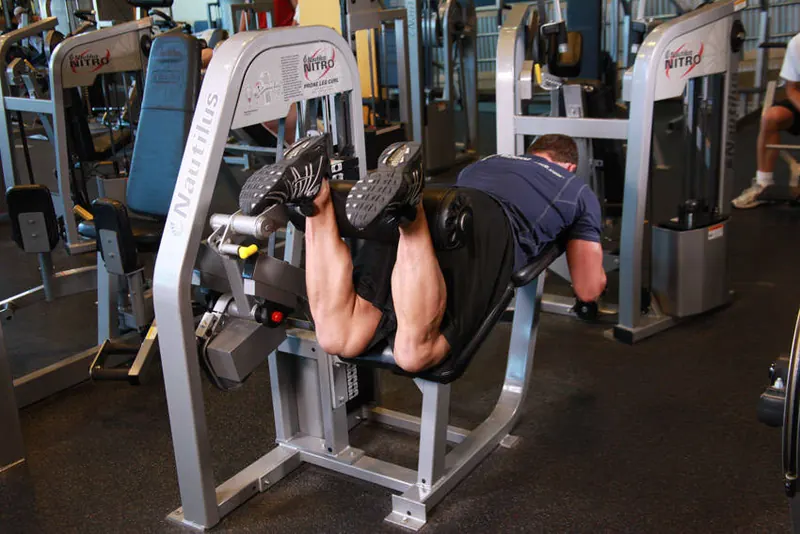 Lying Leg Curl: end position
