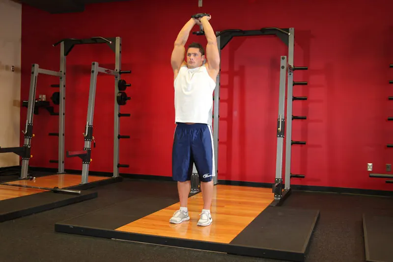 Overhead Triceps Extension: starting position