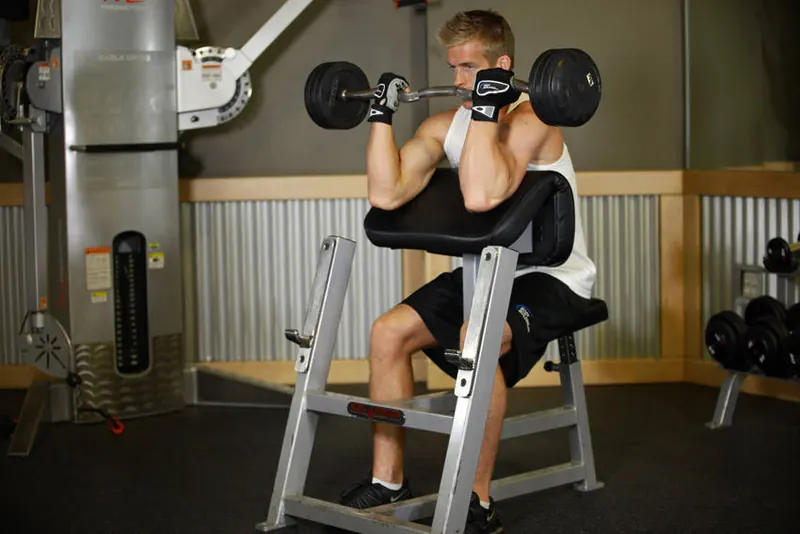 Preacher Curl: end position