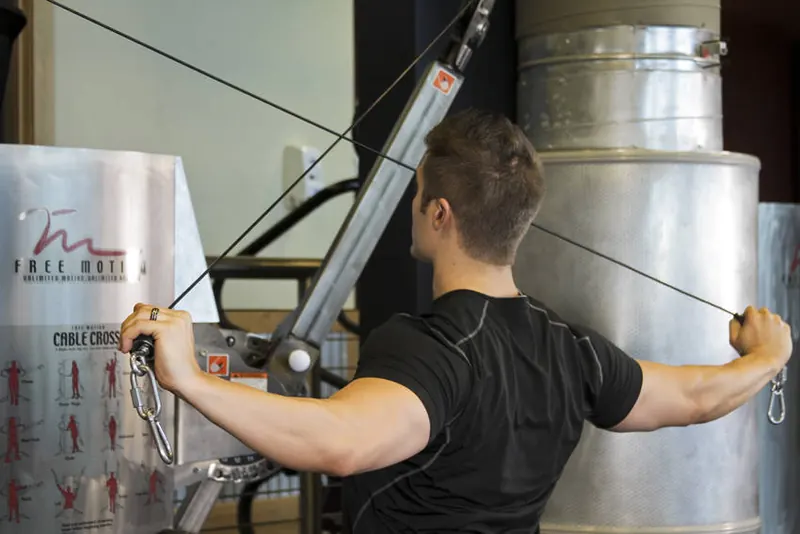 Rear Delt Fly: end position