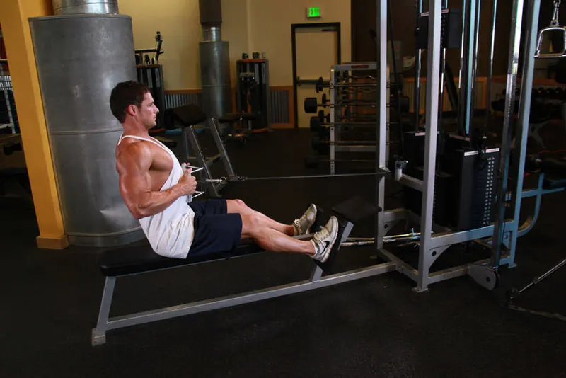 Seated Cable Row: end position