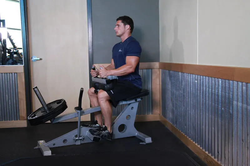 Seated Calf Raise: starting position