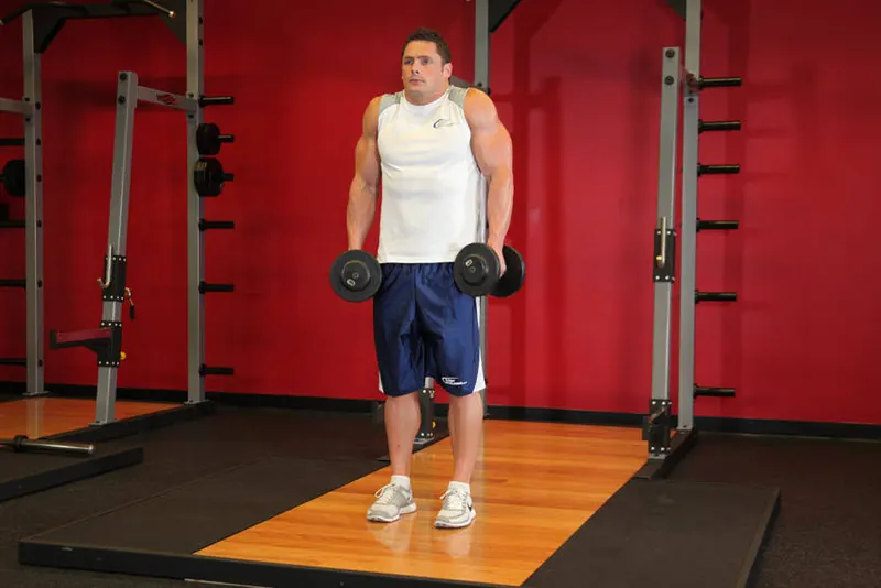 Shrug: end position
