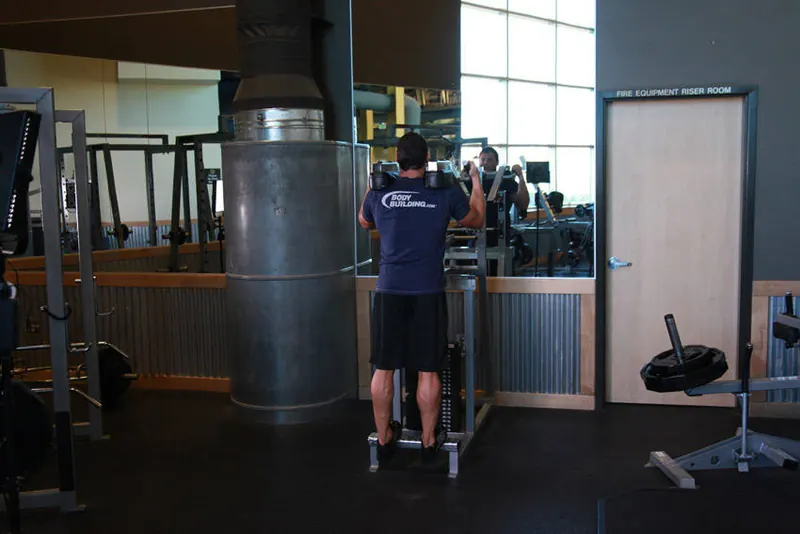 Standing Calf Raise: starting position