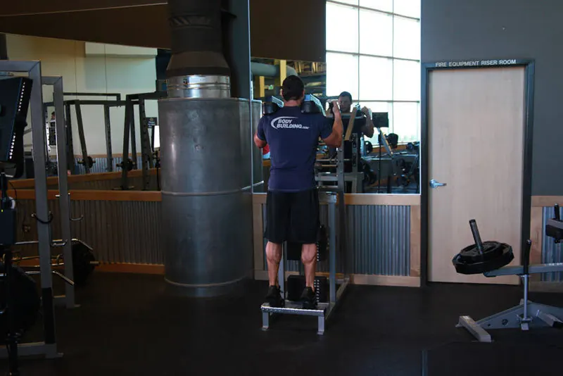 Standing Calf Raise: end position